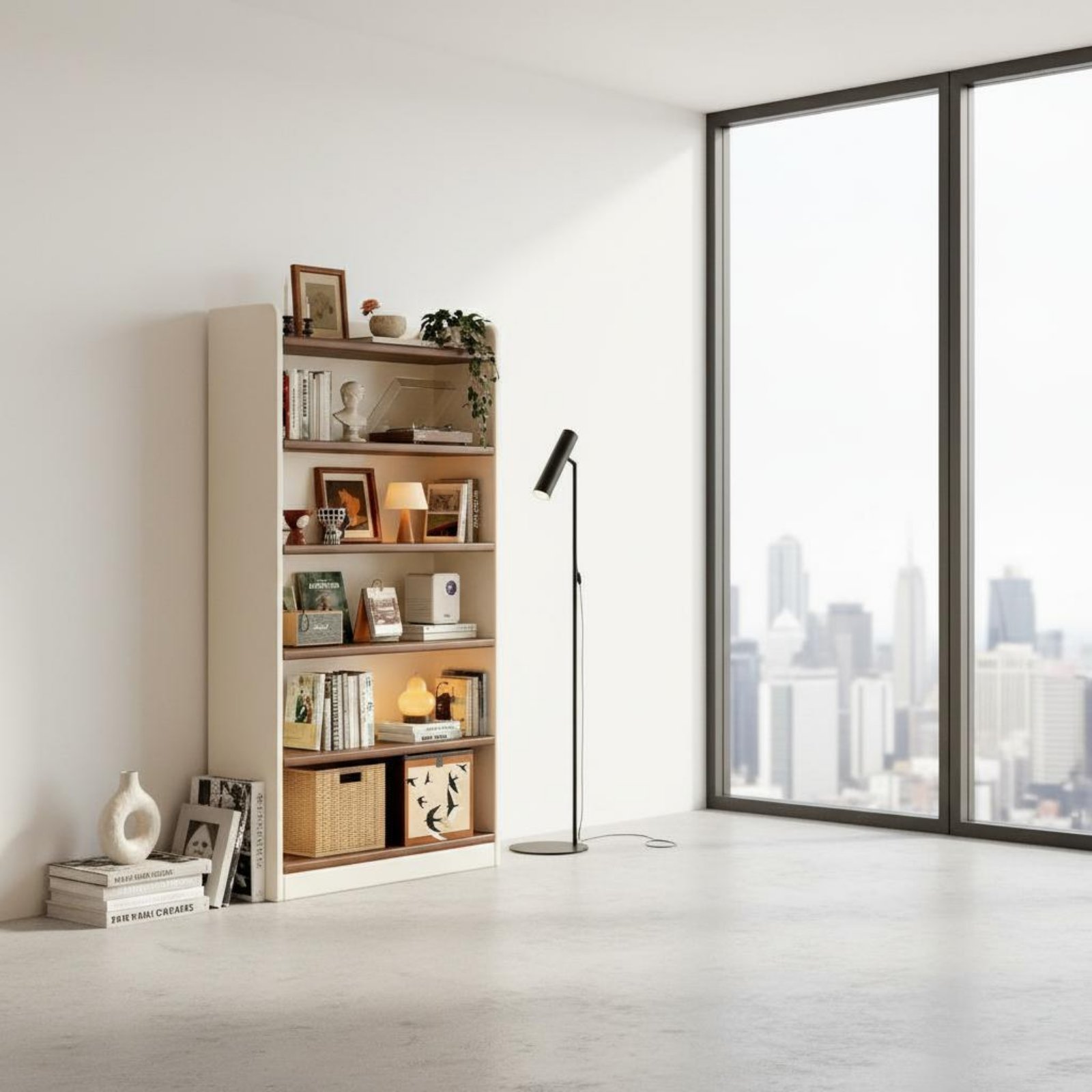 Sustainable Living Book - Organizador de Livros de Vários Níveis,