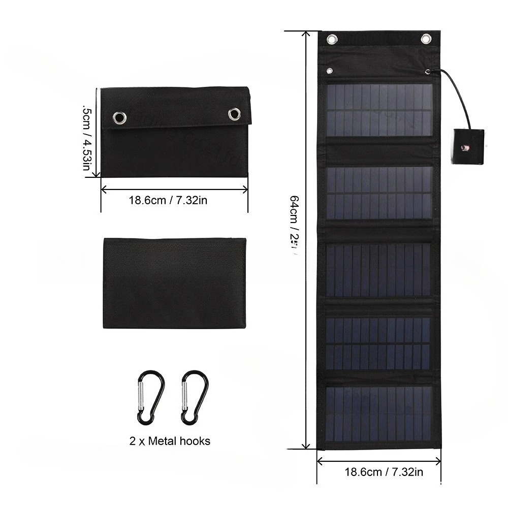 Solar Charger Panel Foldable - 25W 5v saco dobrável solar à