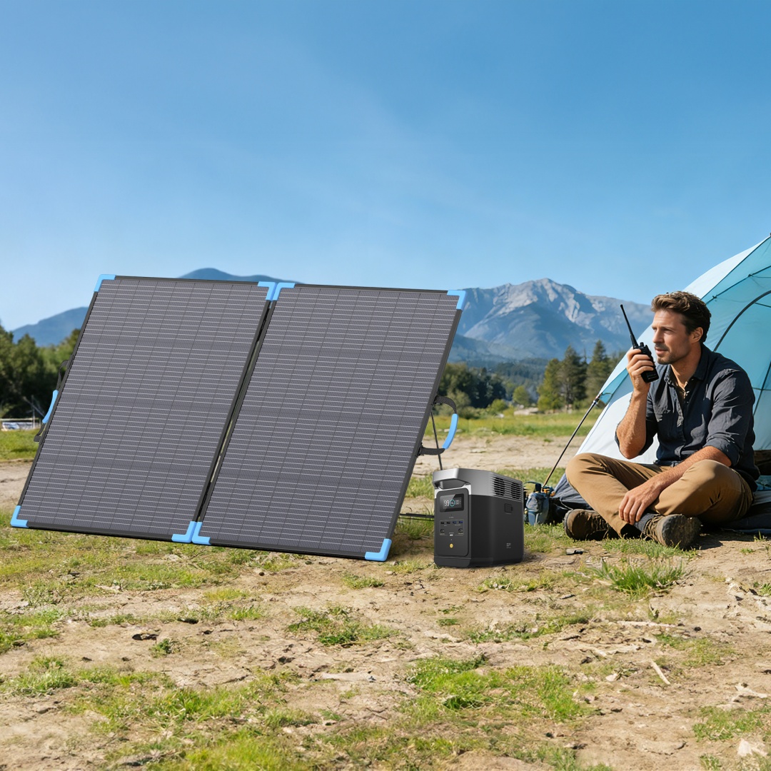 Solar Charger Panel Foldable - Painel Solar Bifacial E-POWO 20V 220W