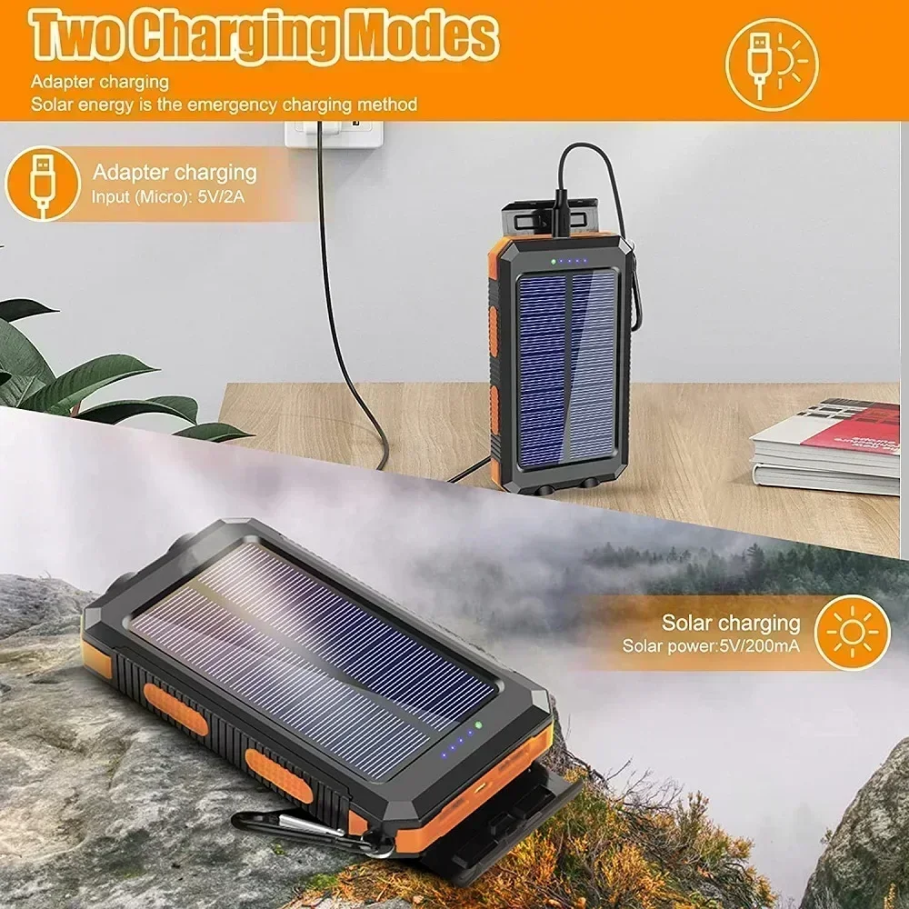 Lenovo 50000mAh Solar Power Ba - Solar Charger Panel Foldable avaliação e preço