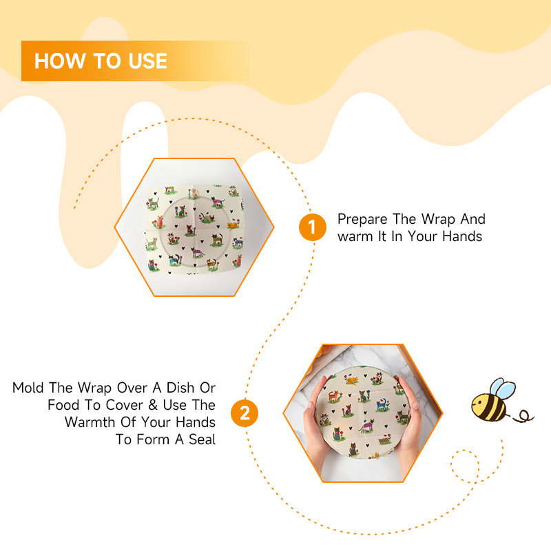 6 Pacotes (2S. 2M, 2L) Envoltó - Beeswax Food Cover avaliação e preço