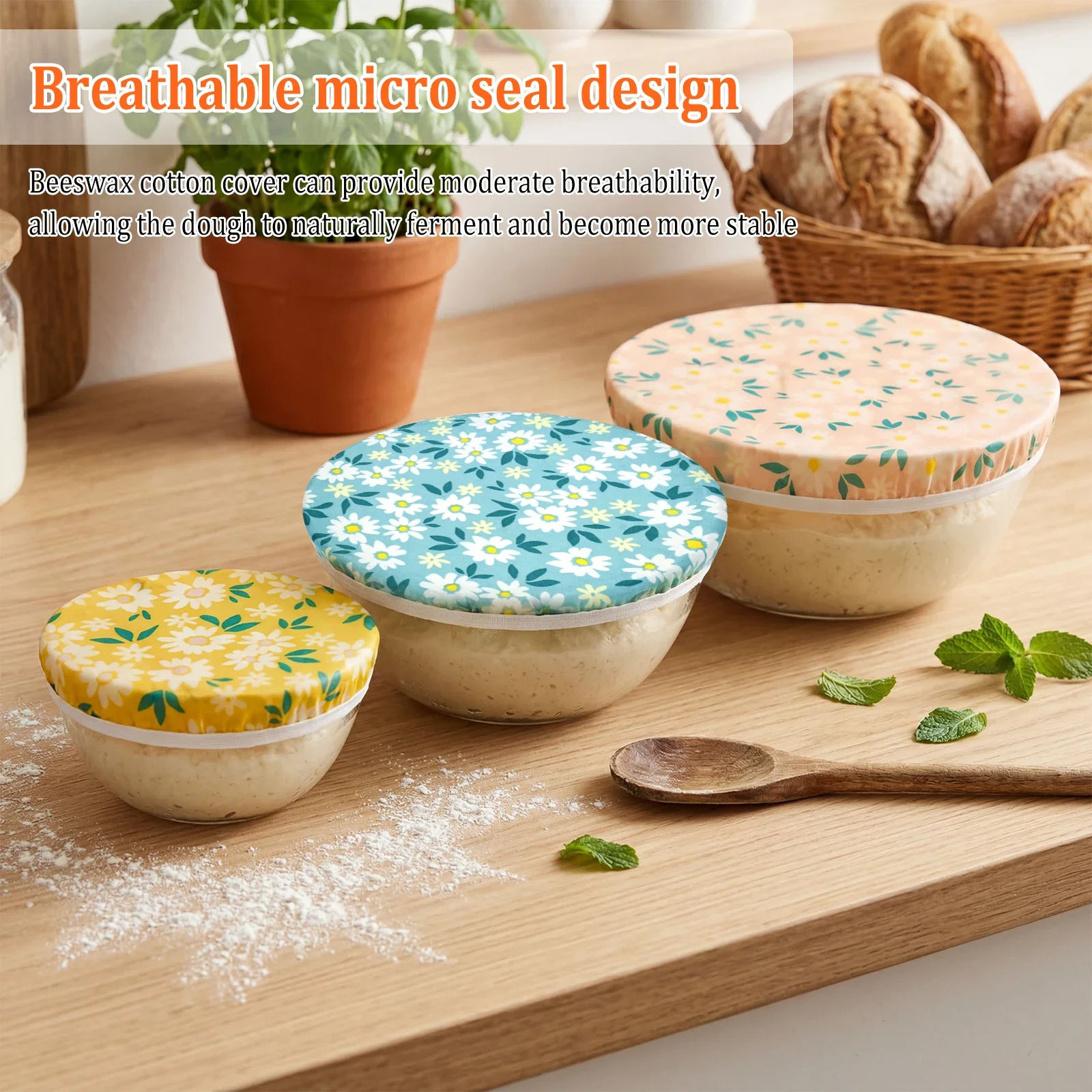 Conjunto de 3 Tampas de Algodã - Beeswax Food Cover avaliação e preço